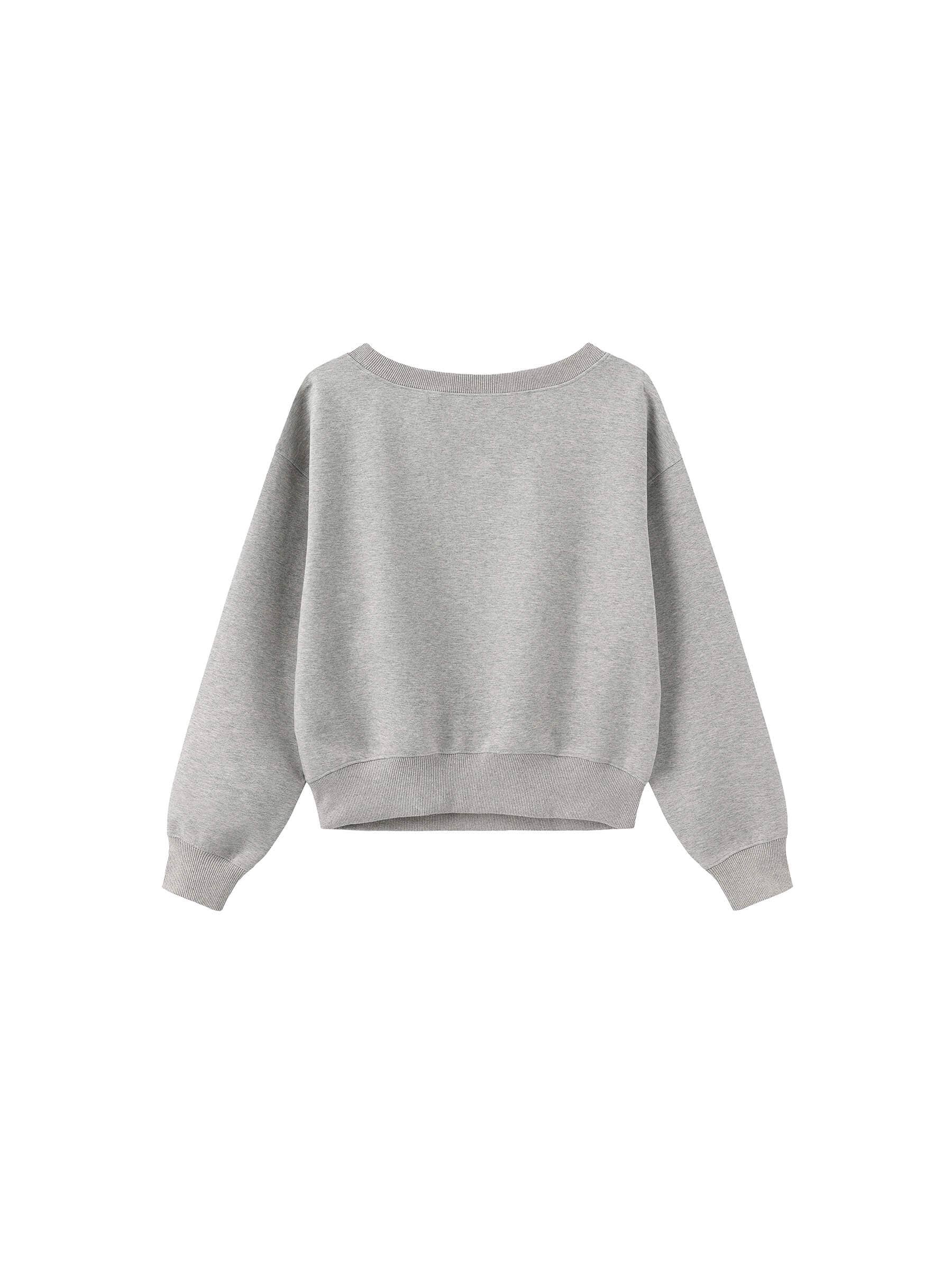Cubic grey lace oversized sweatshirt