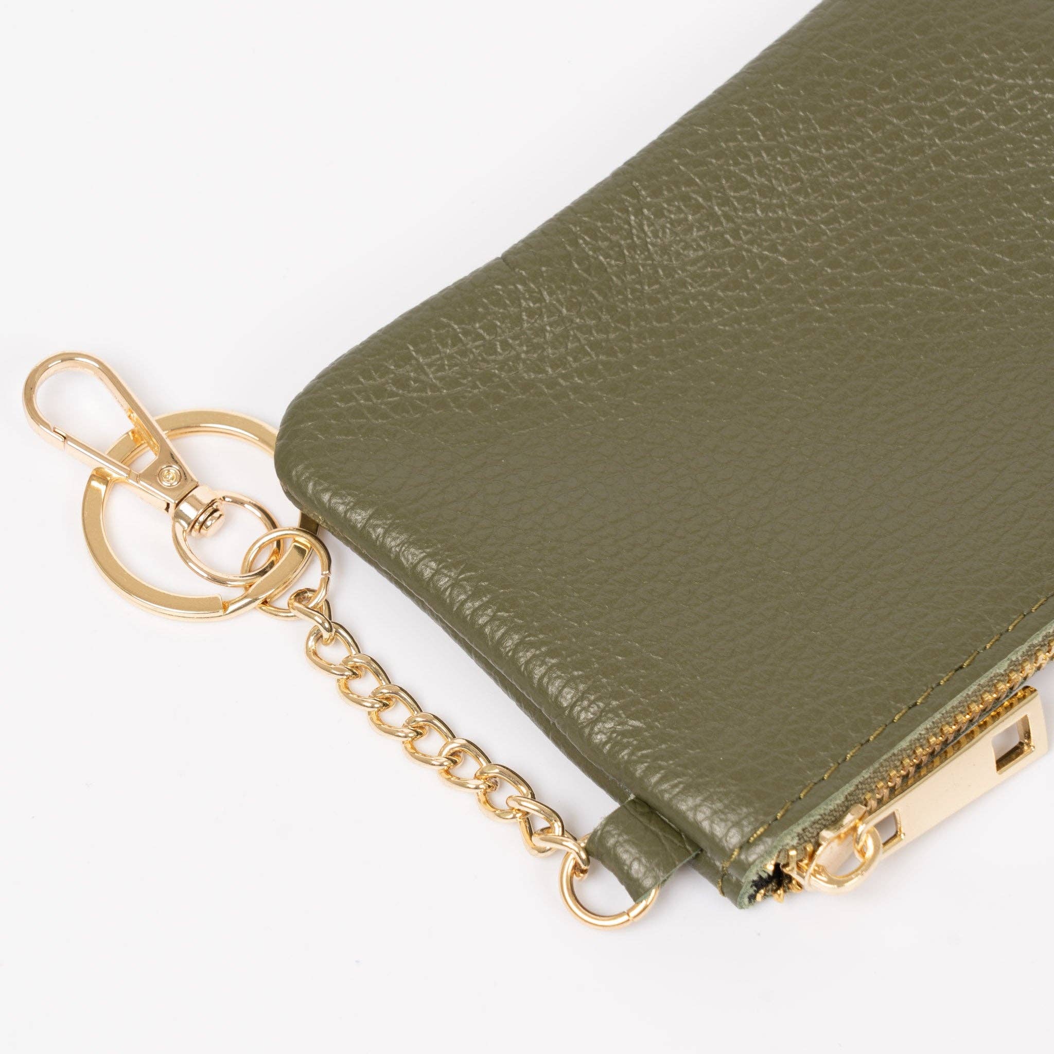 Italian Leather Small Clip On Purse