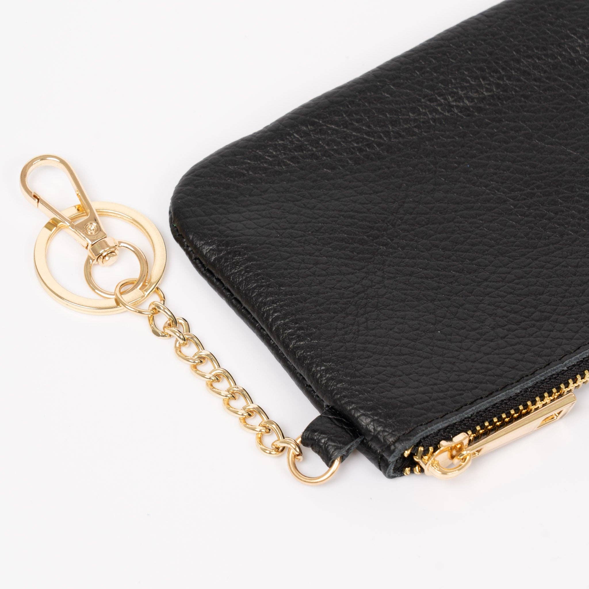 Italian Leather Small Clip On Purse