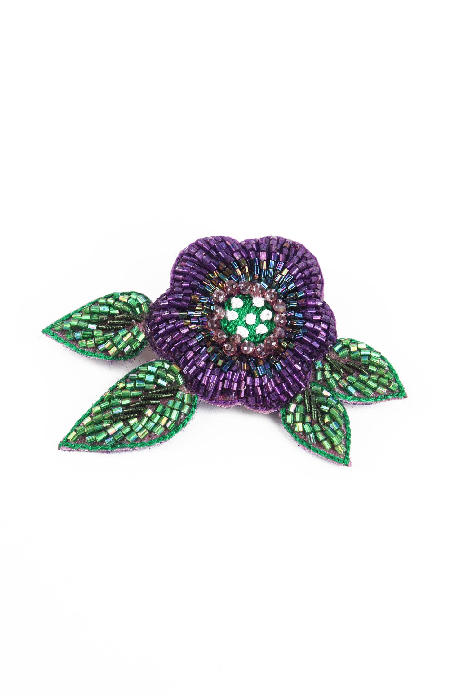 My Doris Purple Flower Brooch