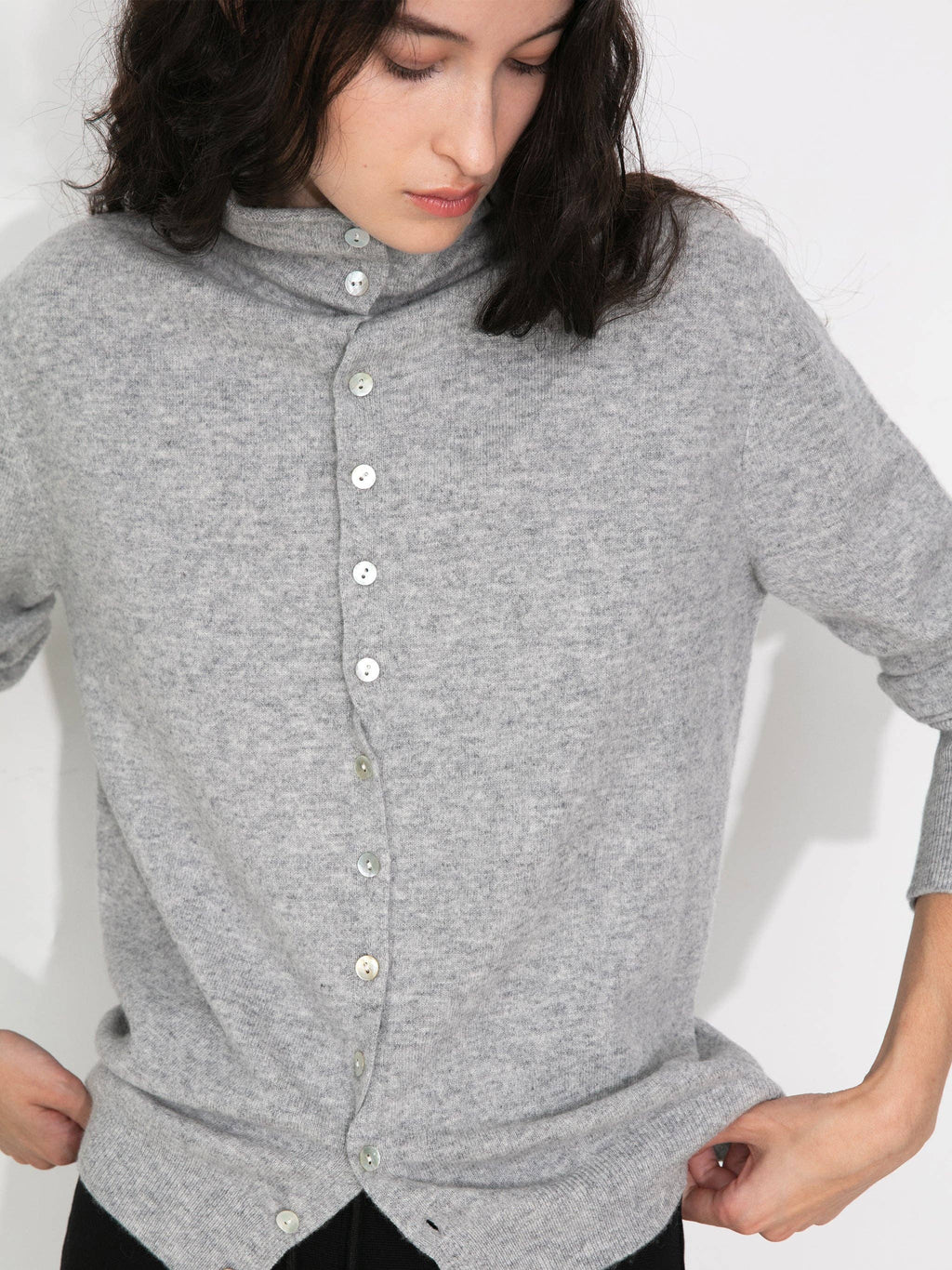 Cubic Relaxed Knitted  Cardigan Jacket