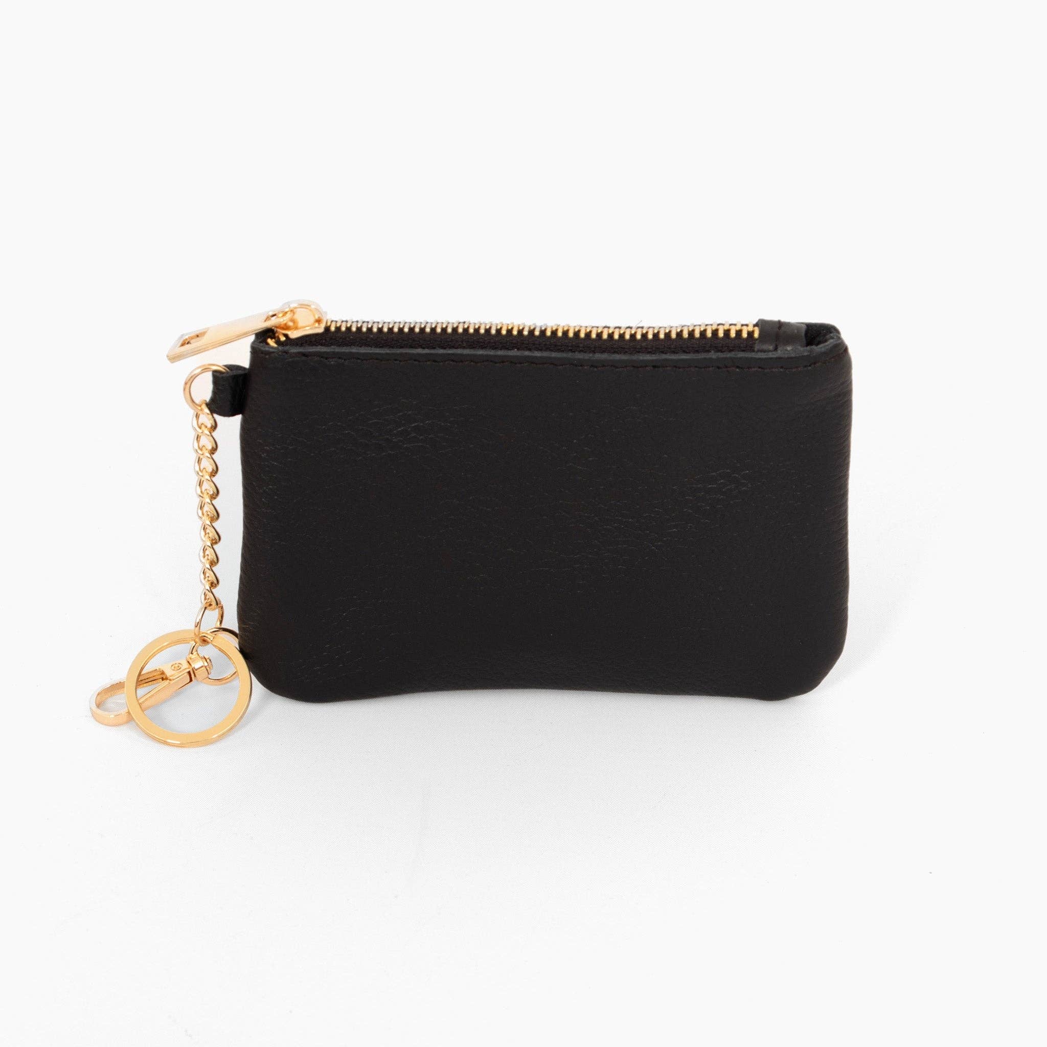 Italian Leather Small Clip On Purse