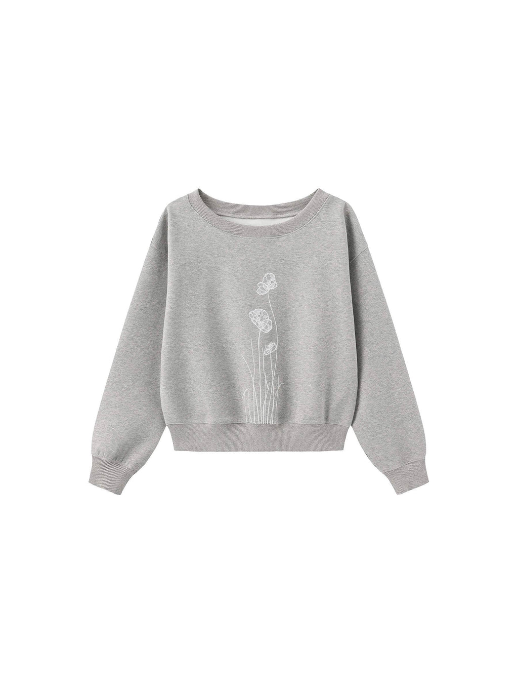 Cubic grey lace oversized sweatshirt