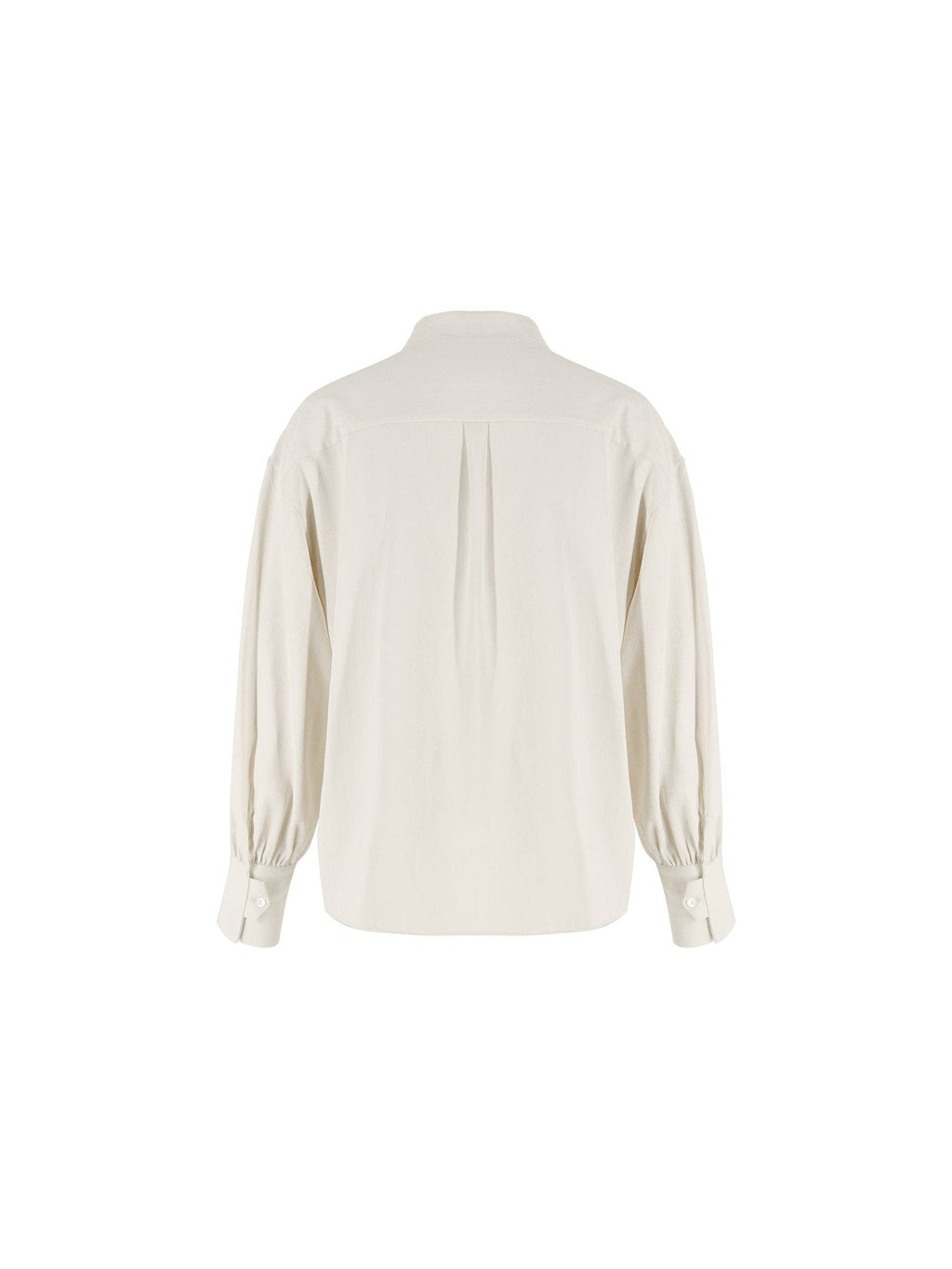 Cubic Oatmeal Collar Tied Slim Fit Shirt