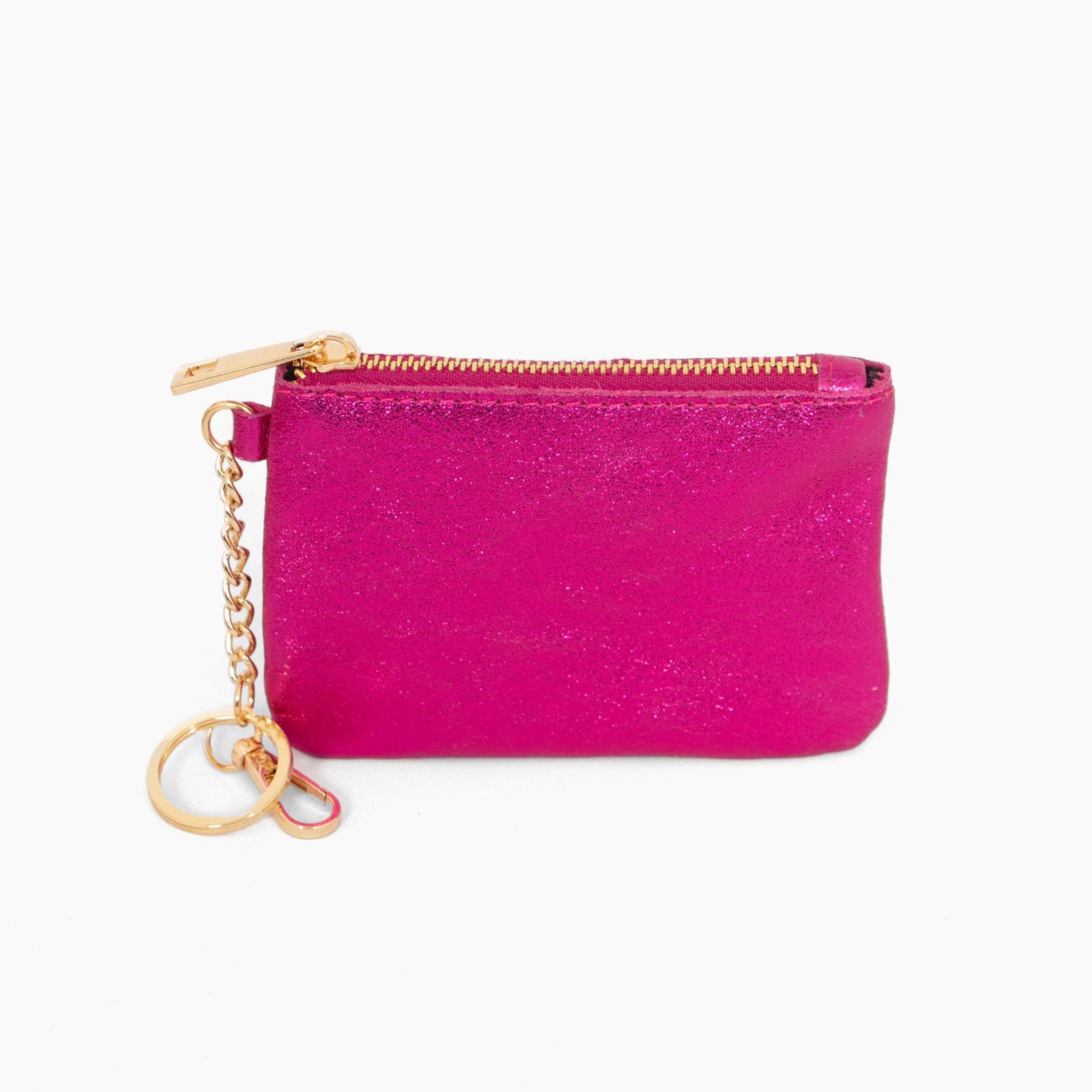 Italian Leather Small Clip On Purse