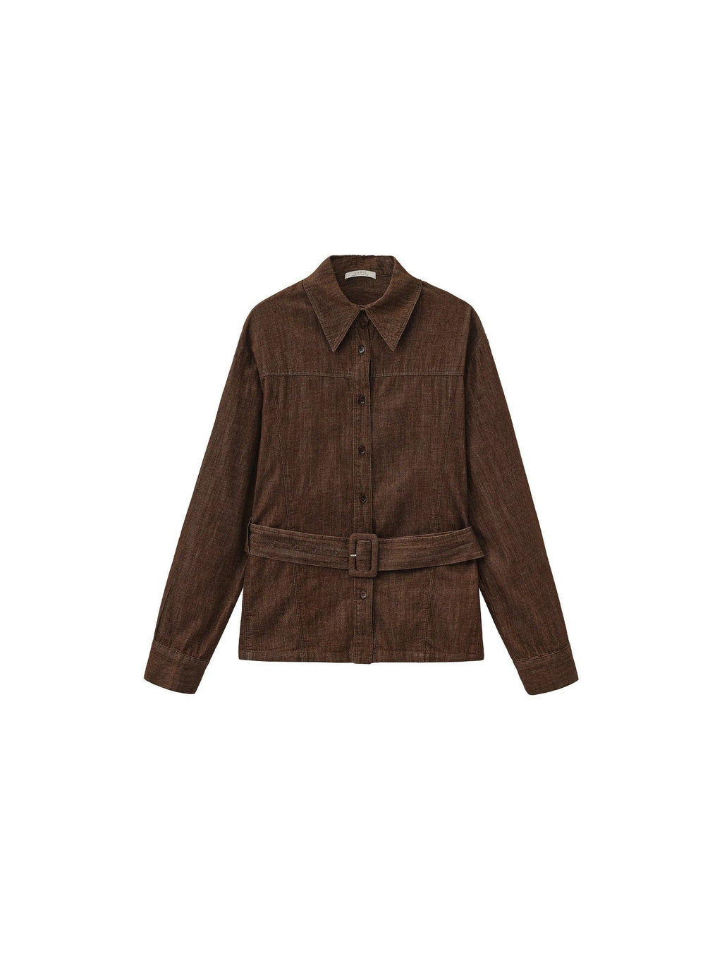 Brown corduroy jacket on a white background