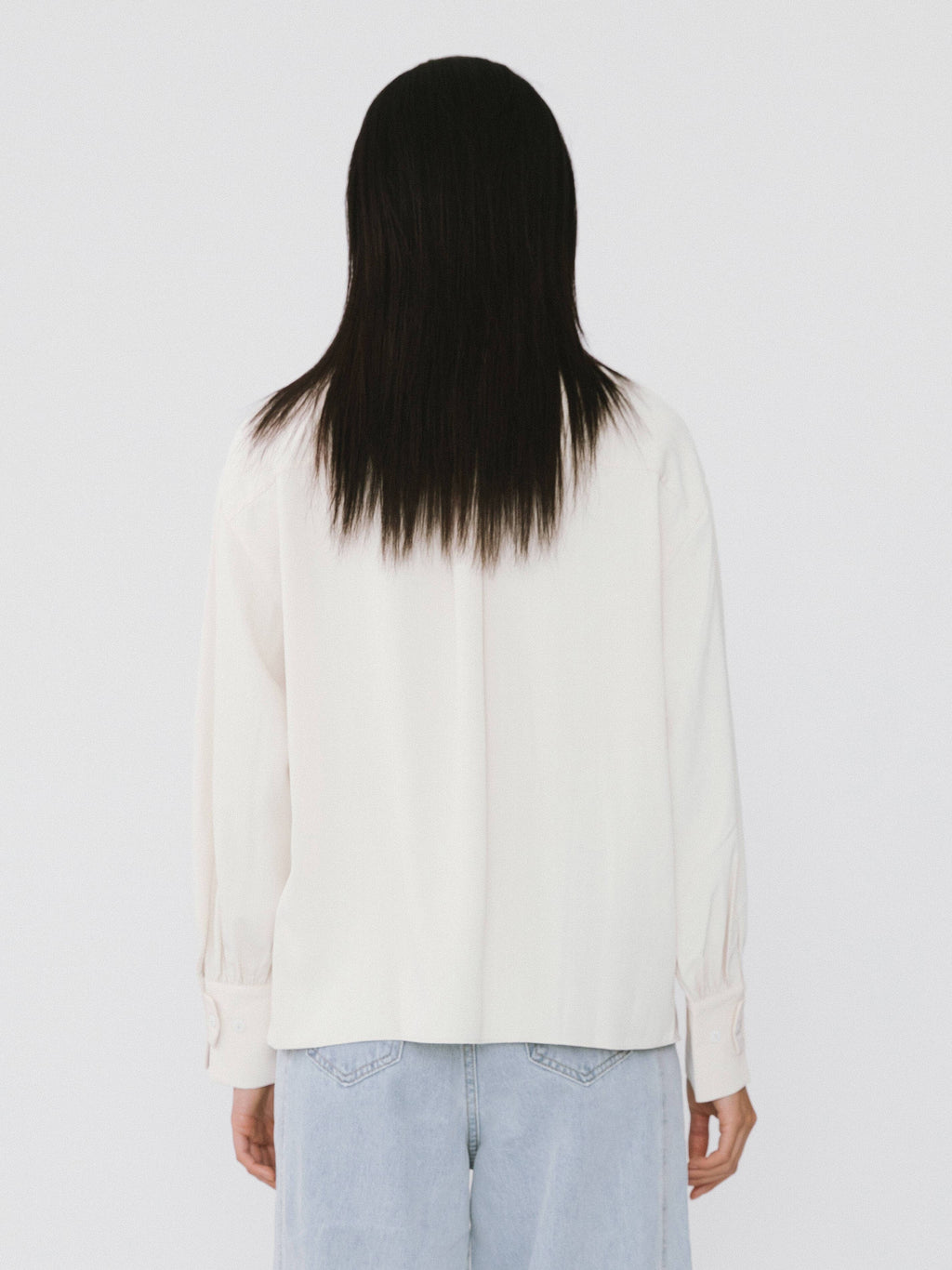 Cubic Oatmeal Collar Tied Slim Fit Shirt