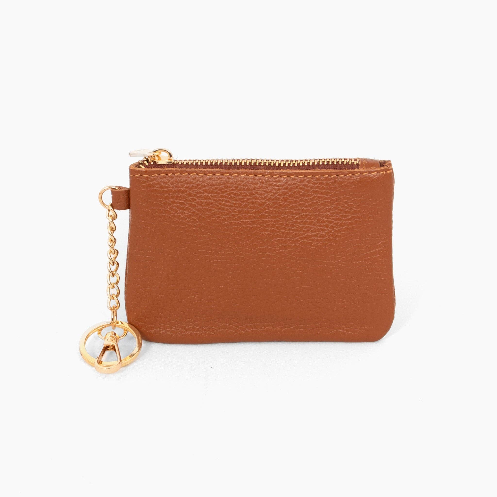 Italian Leather Small Clip On Purse