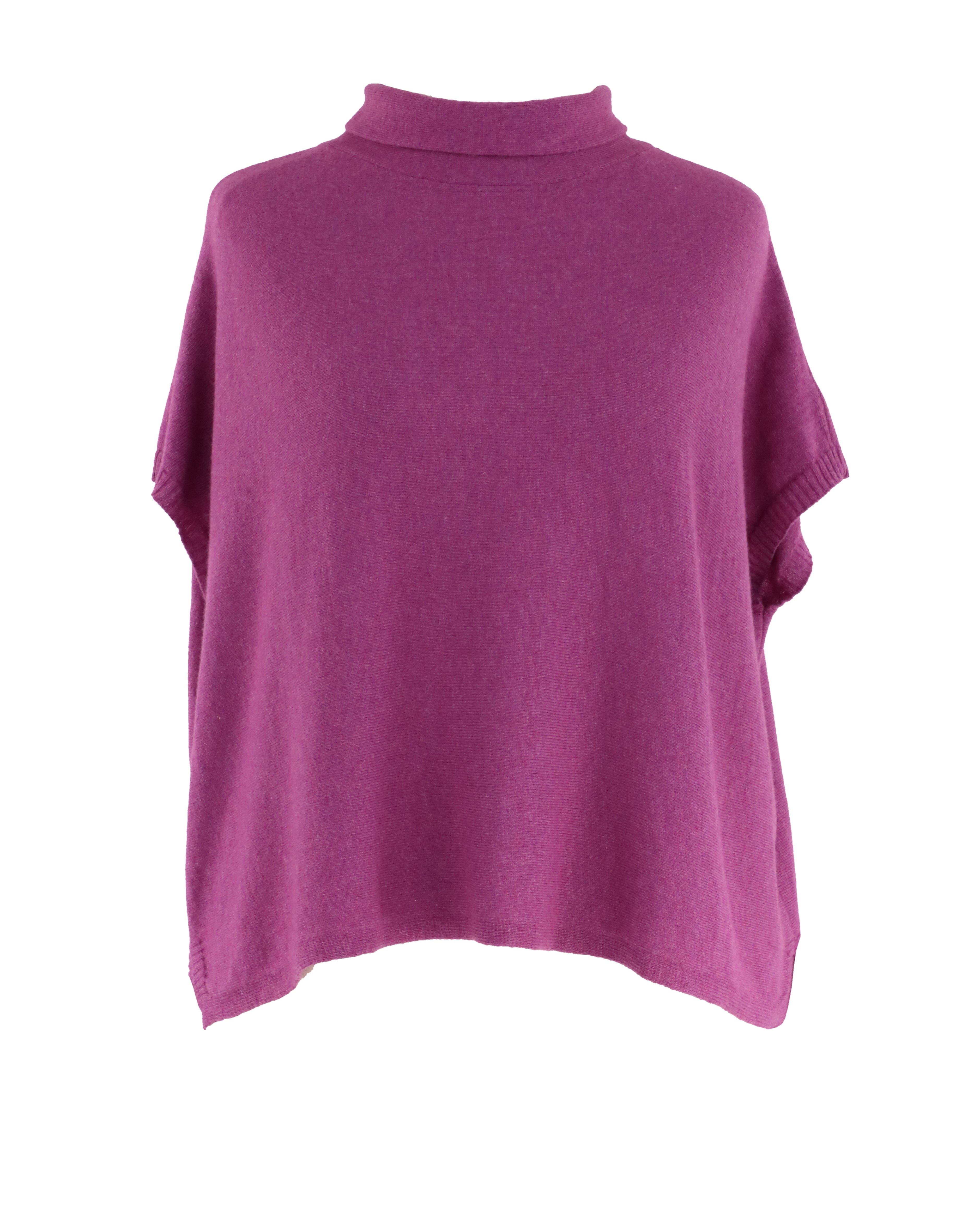 Purple turtleneck sweater on a white background