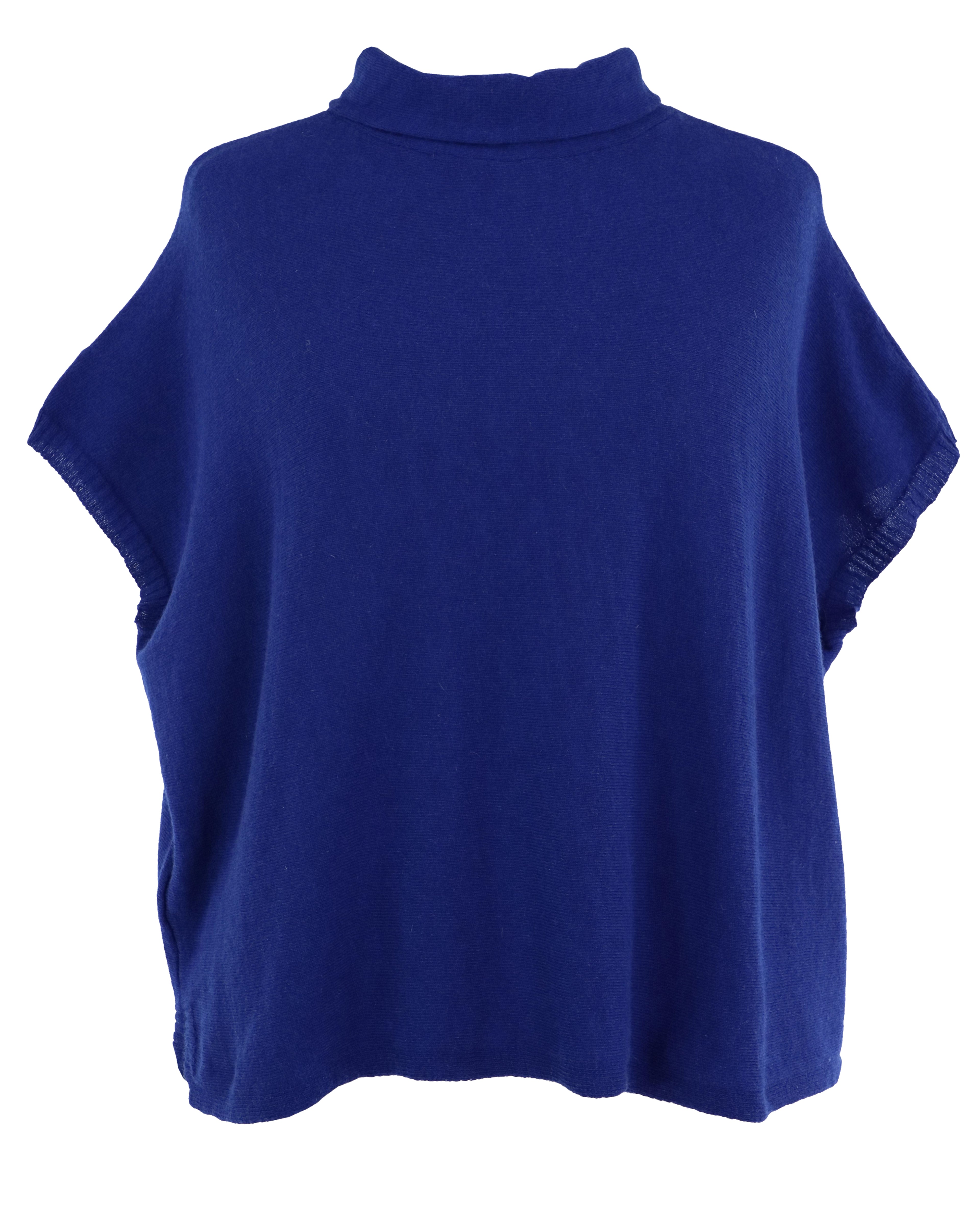 Blue poncho on a white background