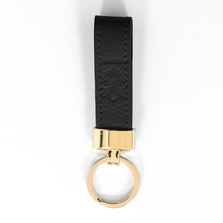 Italian Leather Loop Keyring