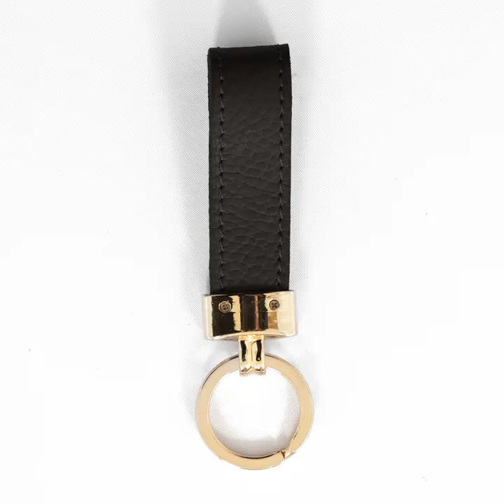 Italian Leather Loop Keyring