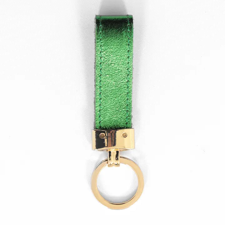 Italian Leather Loop Keyring