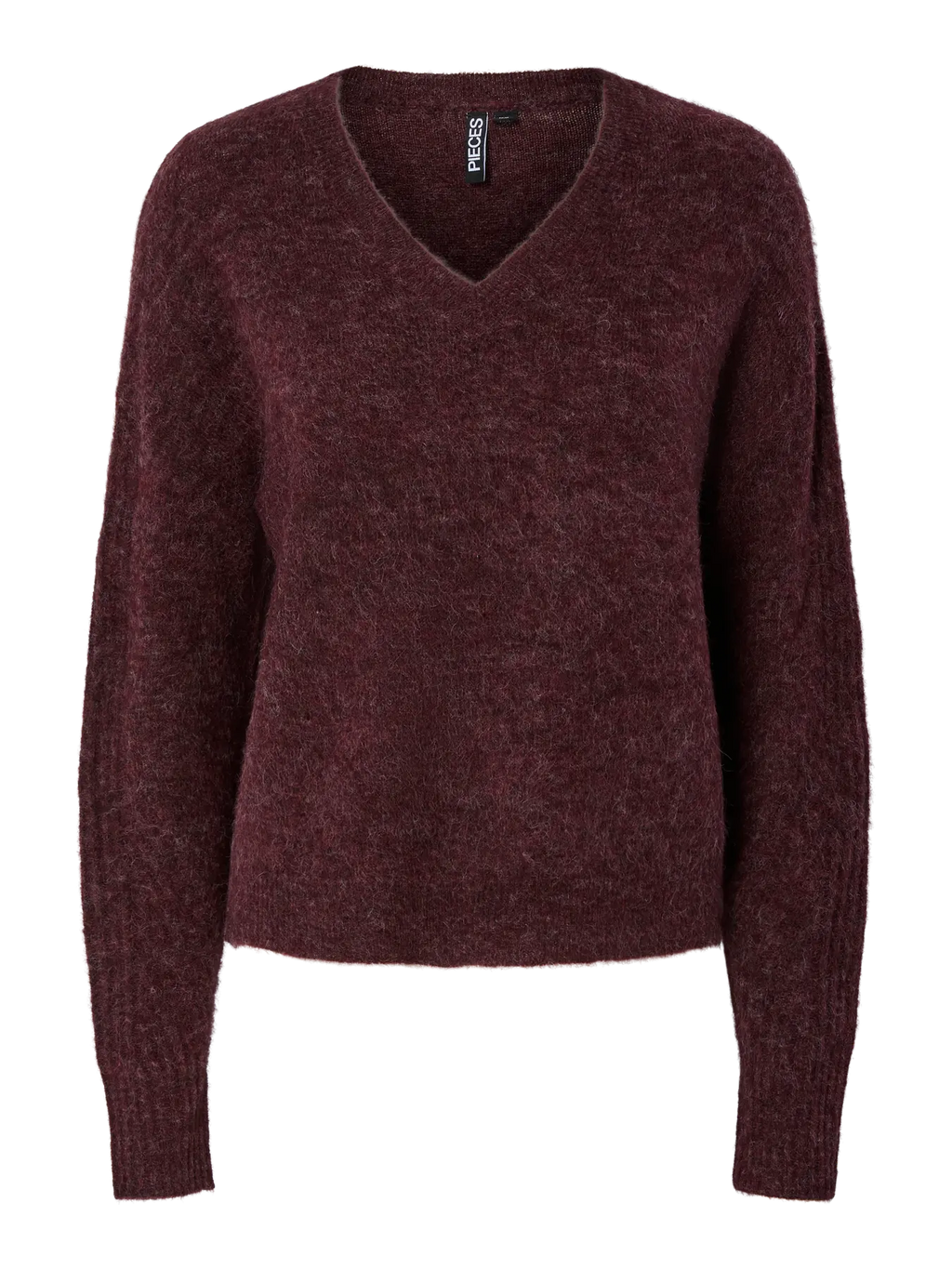Maroon sweater on a white background