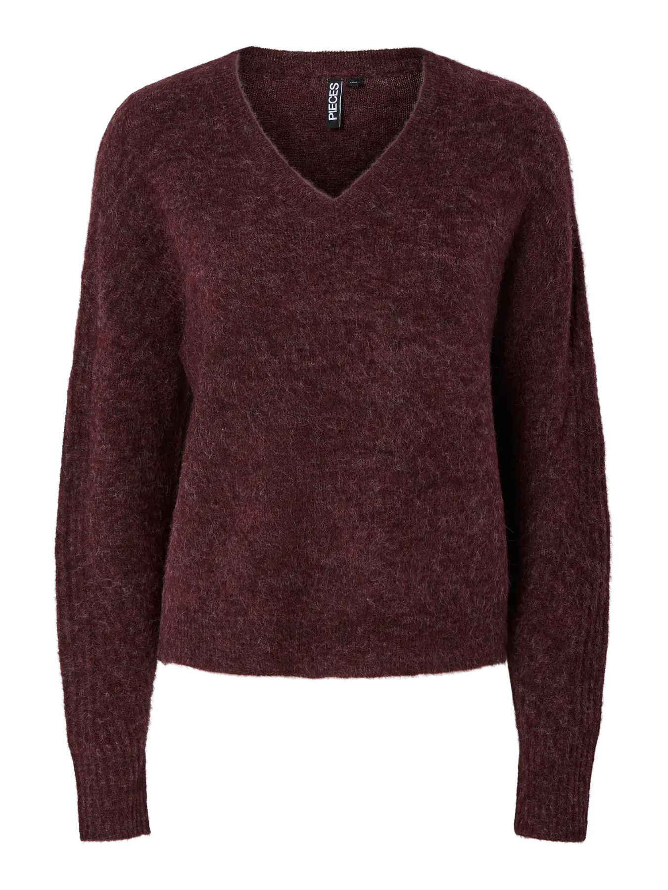 Maroon sweater on a white background