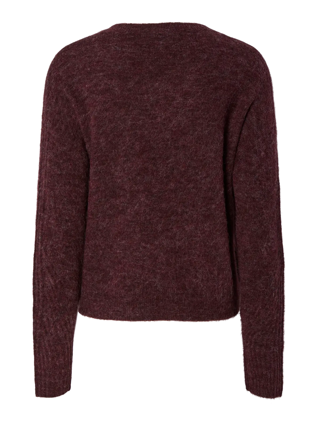 Maroon sweater on a white background