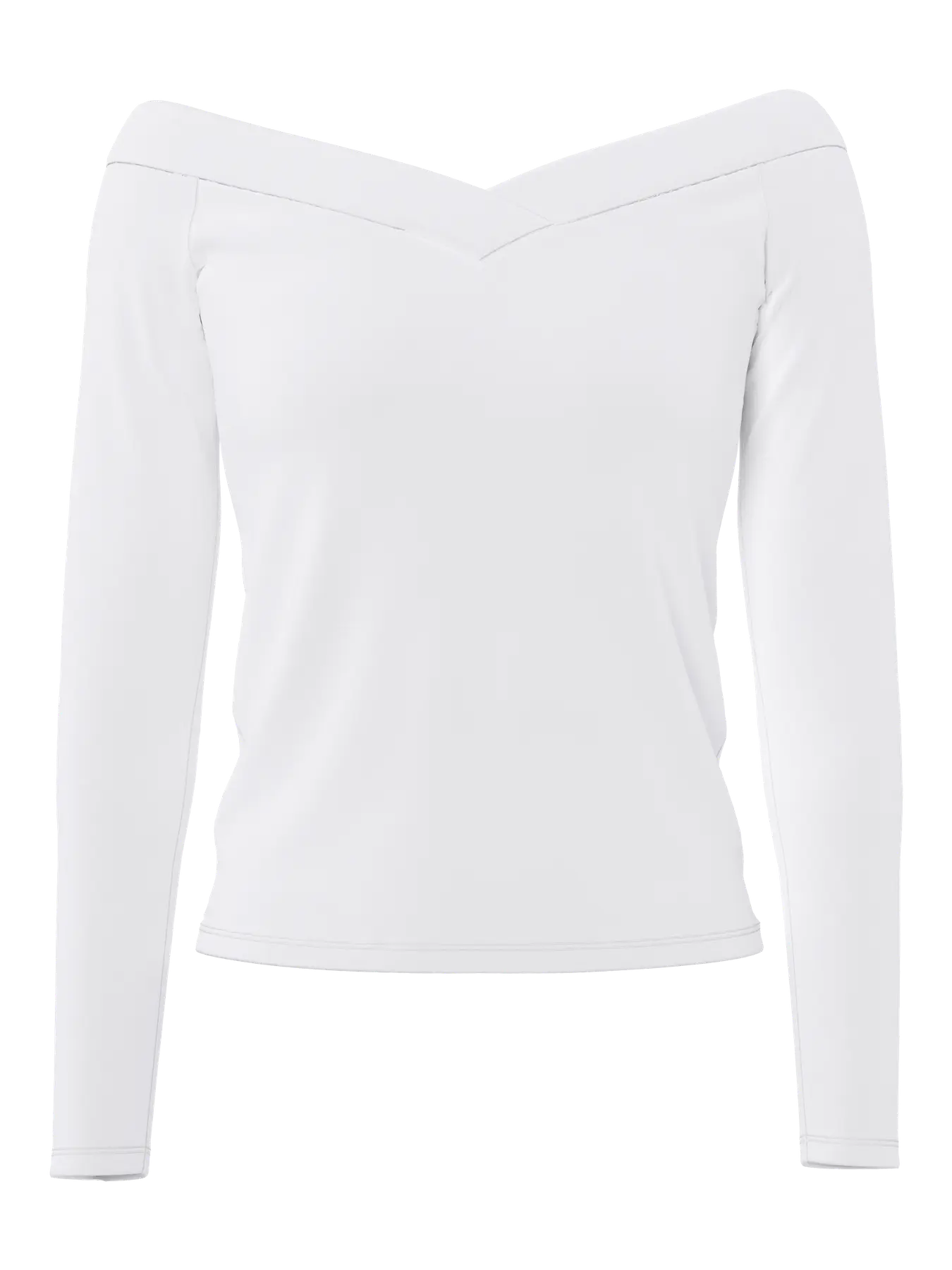 White long-sleeve top on a white background