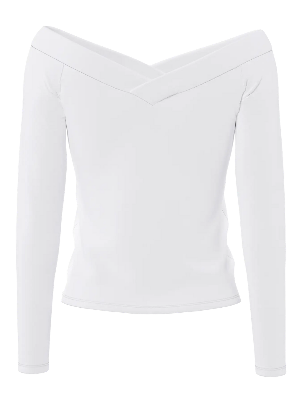 White long-sleeve top on a white background