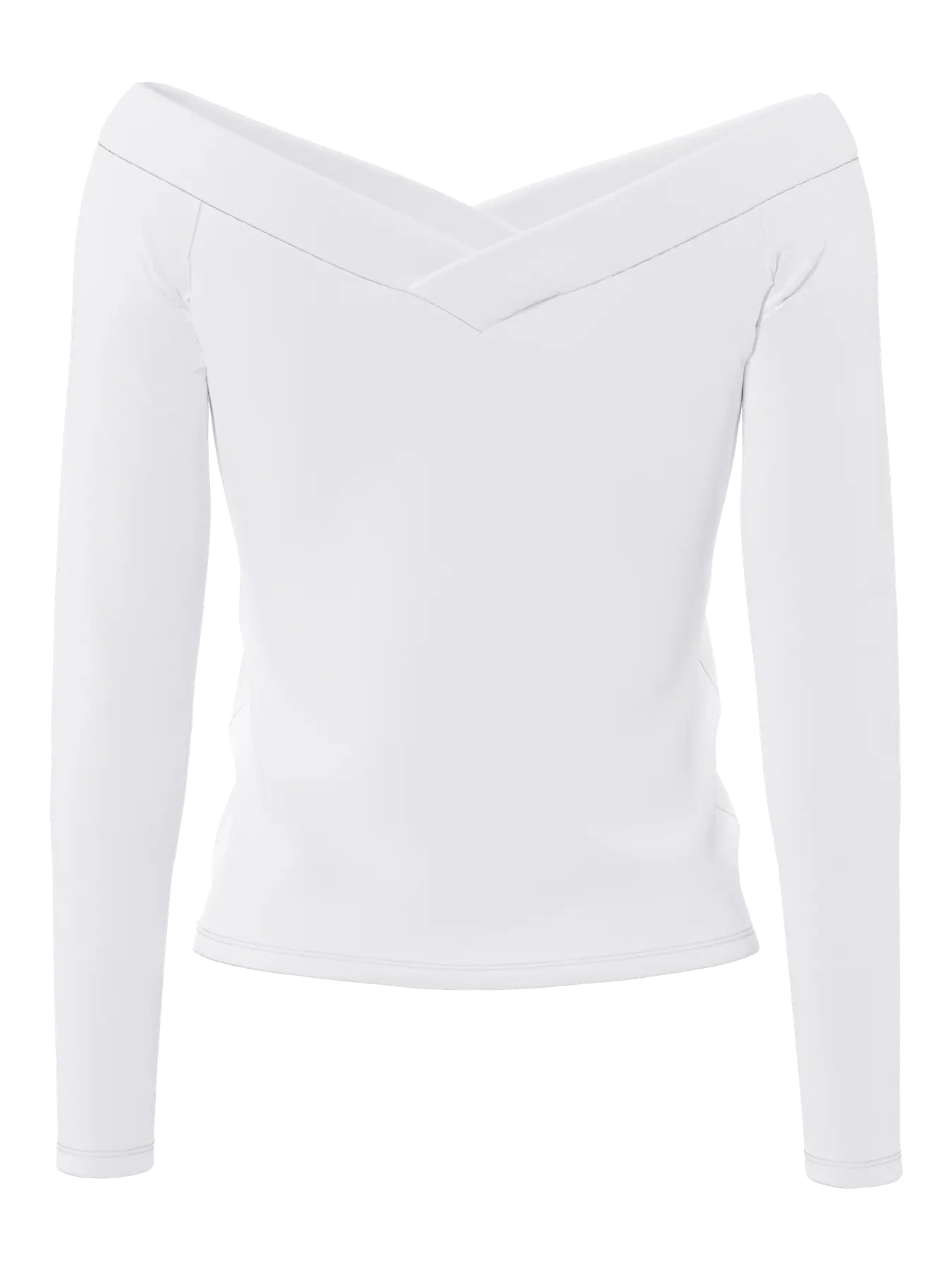 White long-sleeve top on a white background