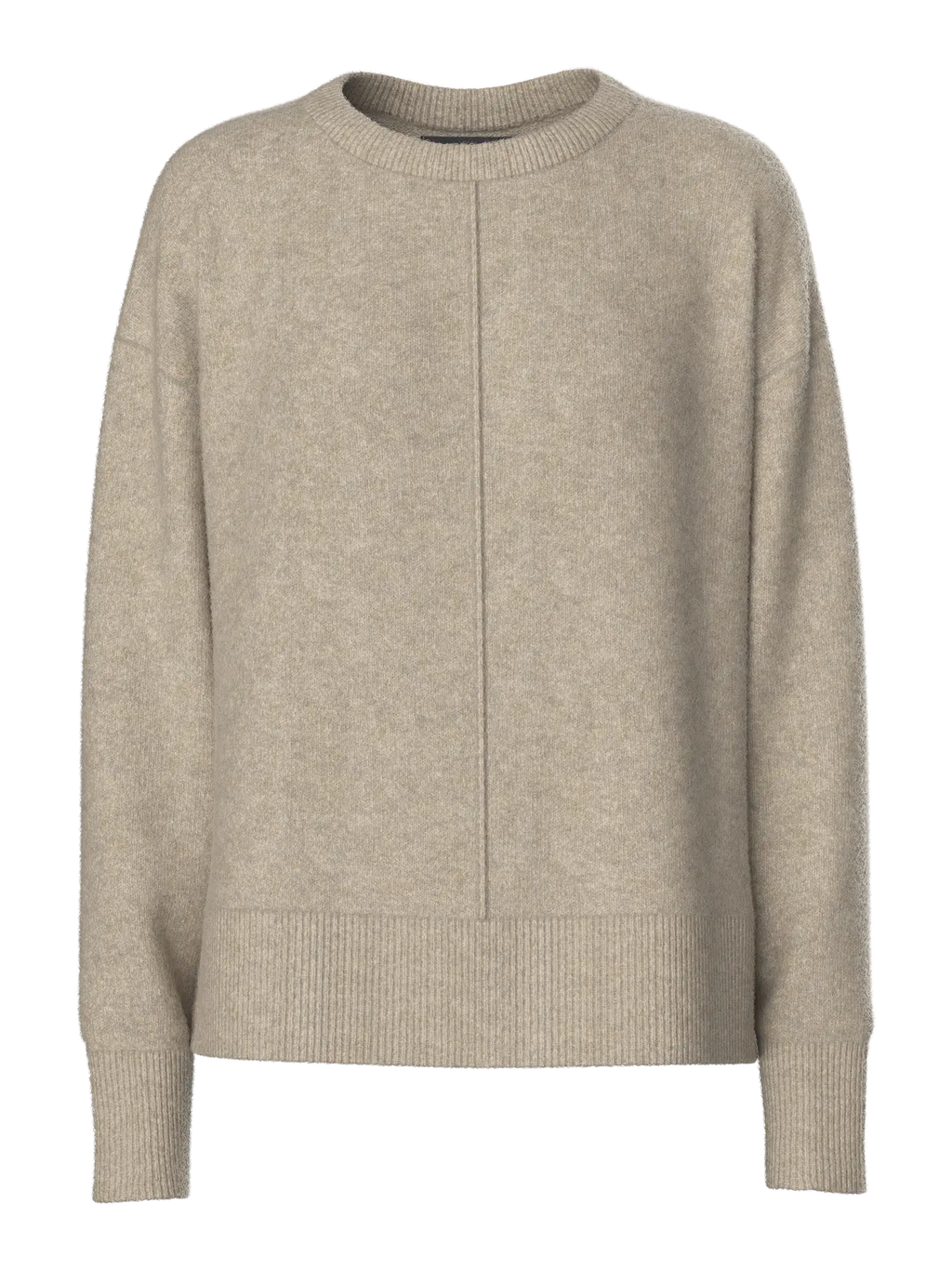 Beige sweater on a white background