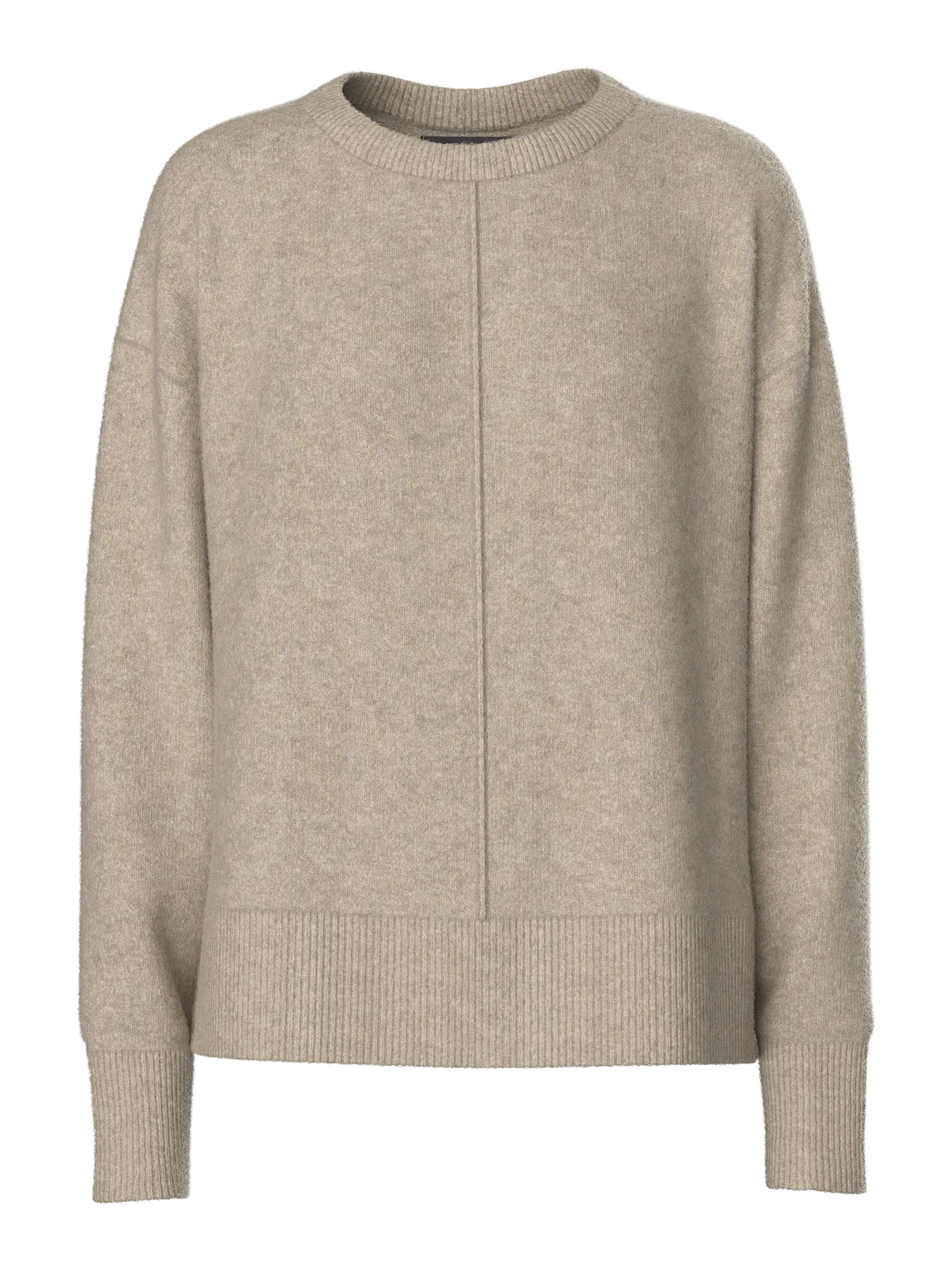 Beige sweater on a white background
