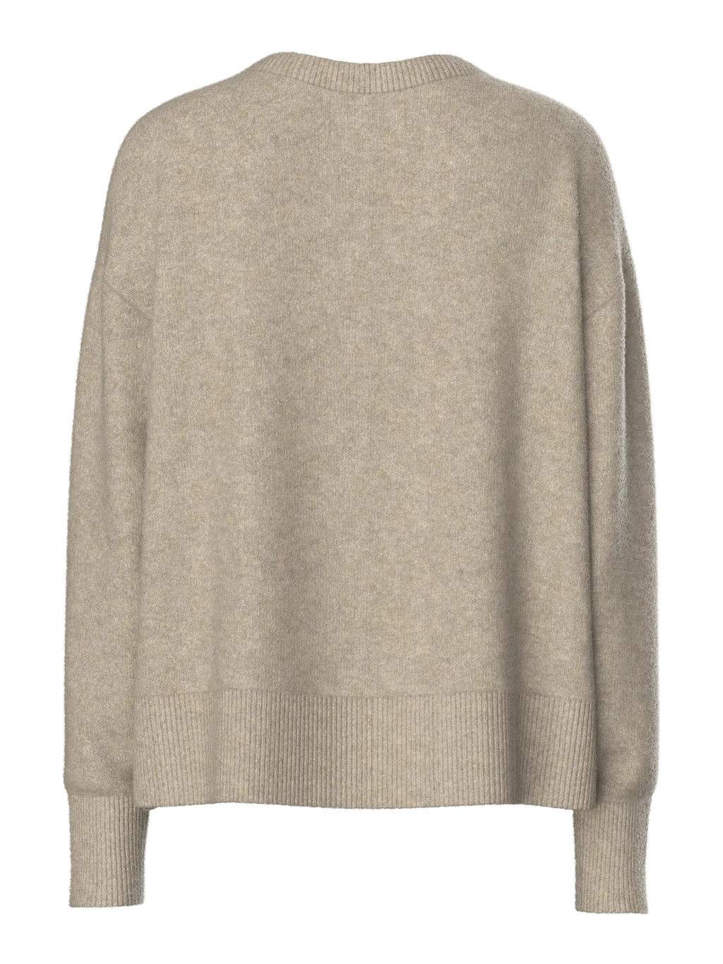 Beige sweater on a white background