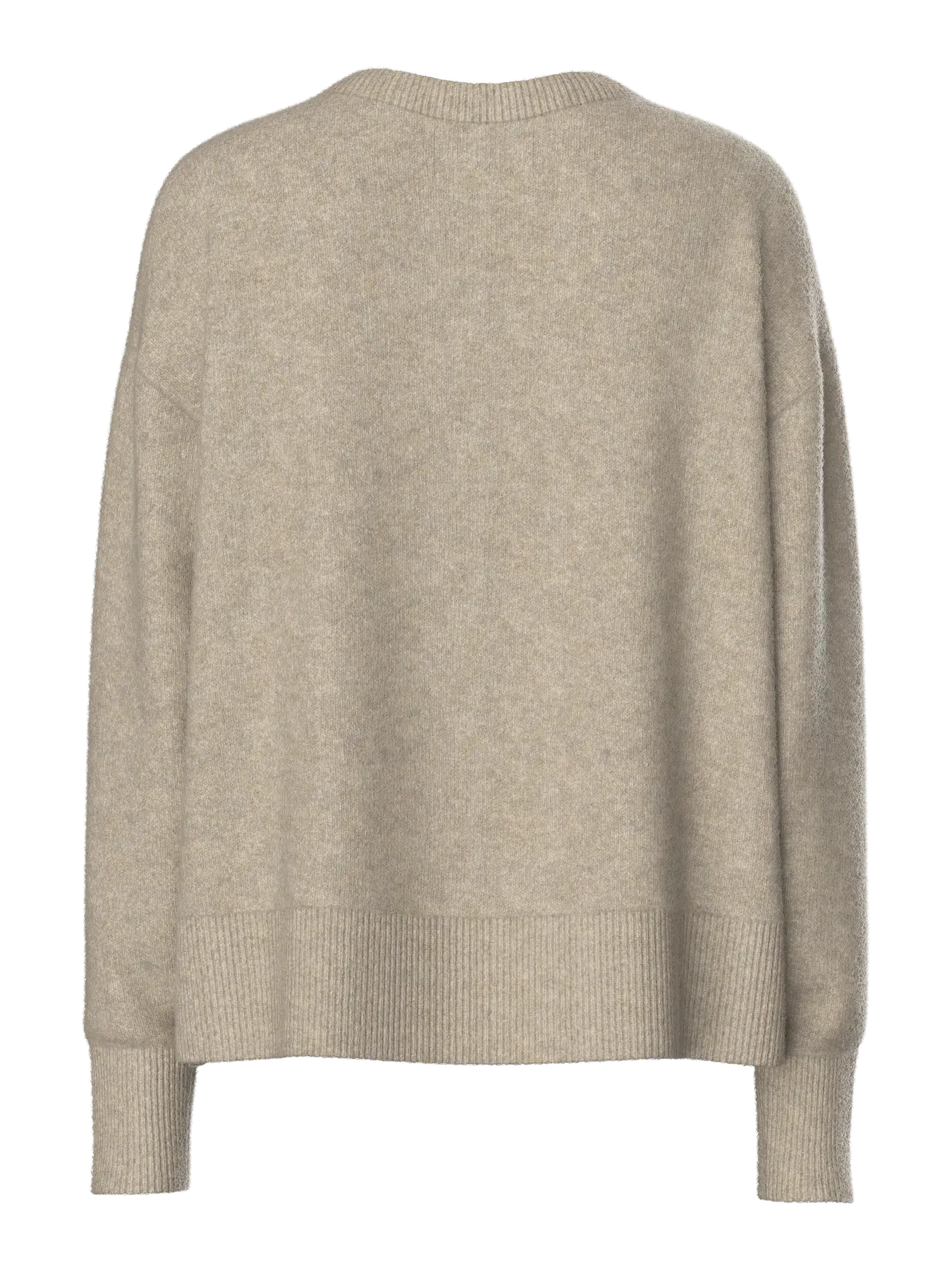 Beige sweater on a white background