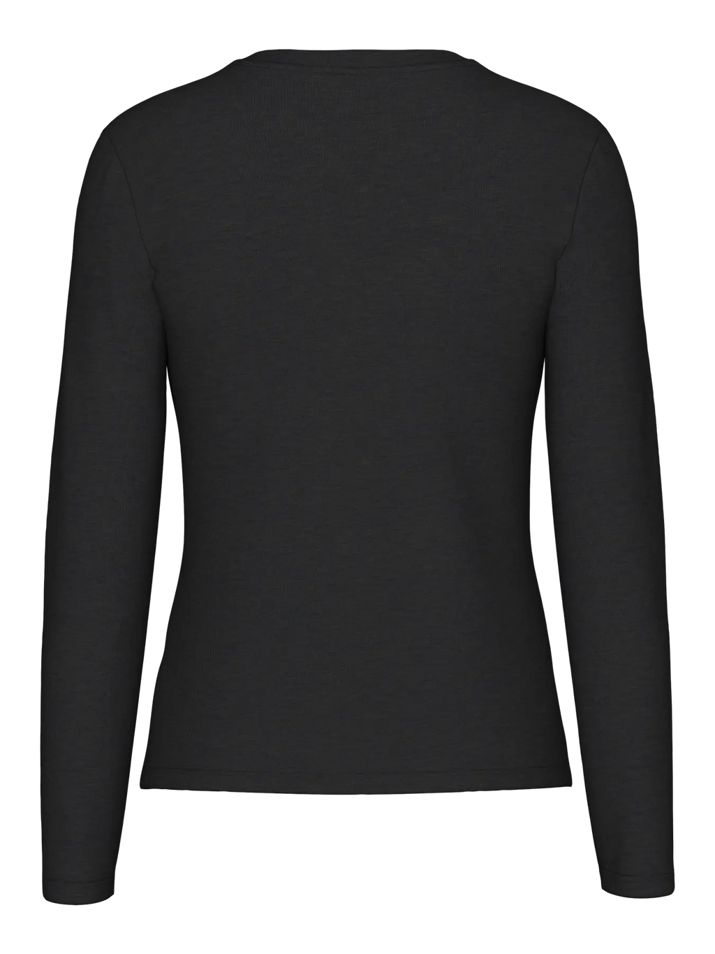 Black long-sleeve top on a white background