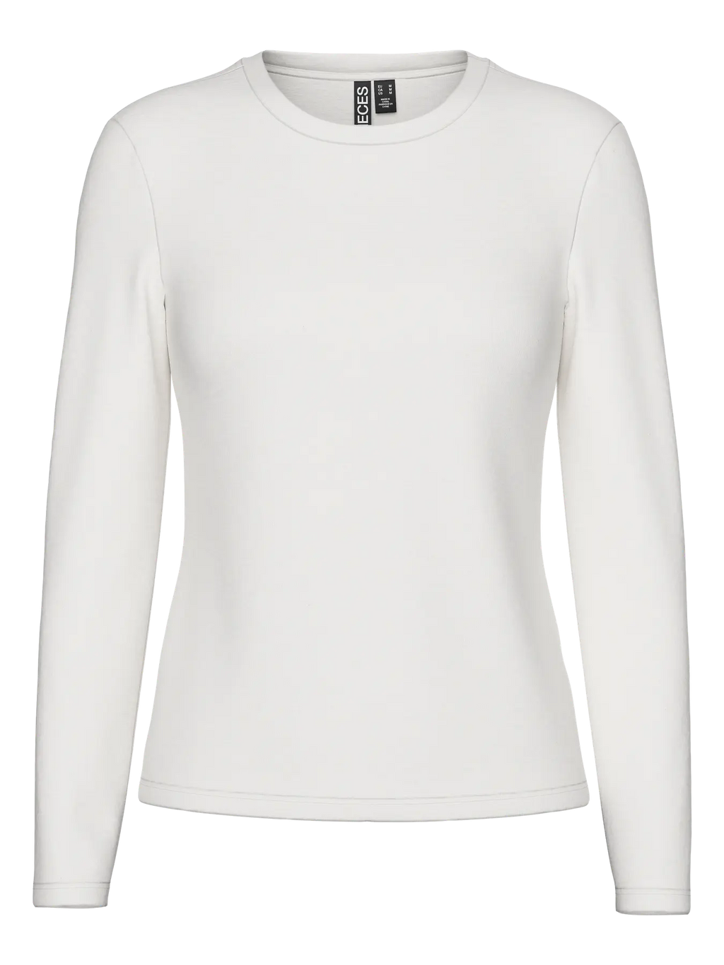 White long-sleeve shirt on a white background