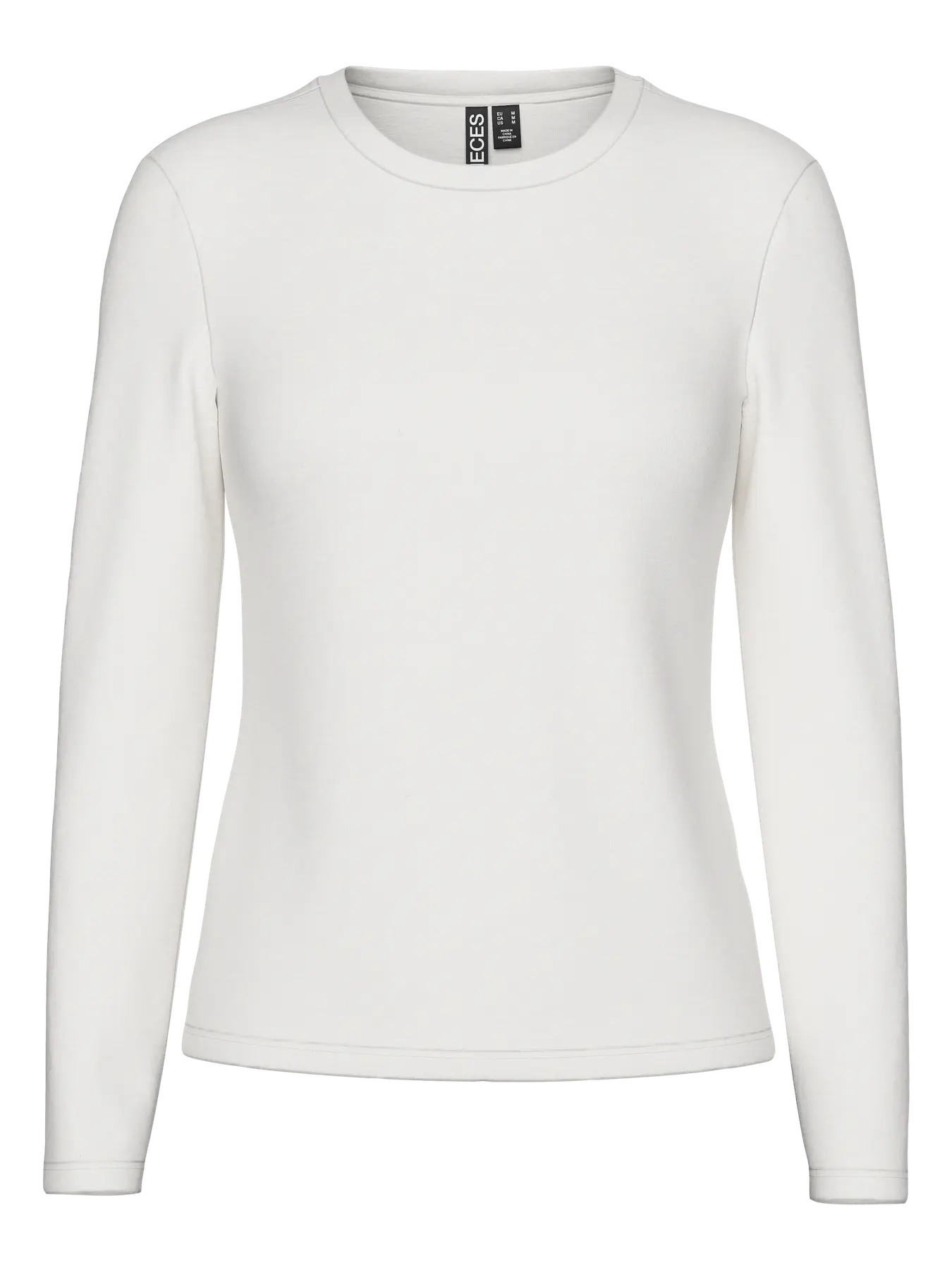 White long-sleeve shirt on a white background