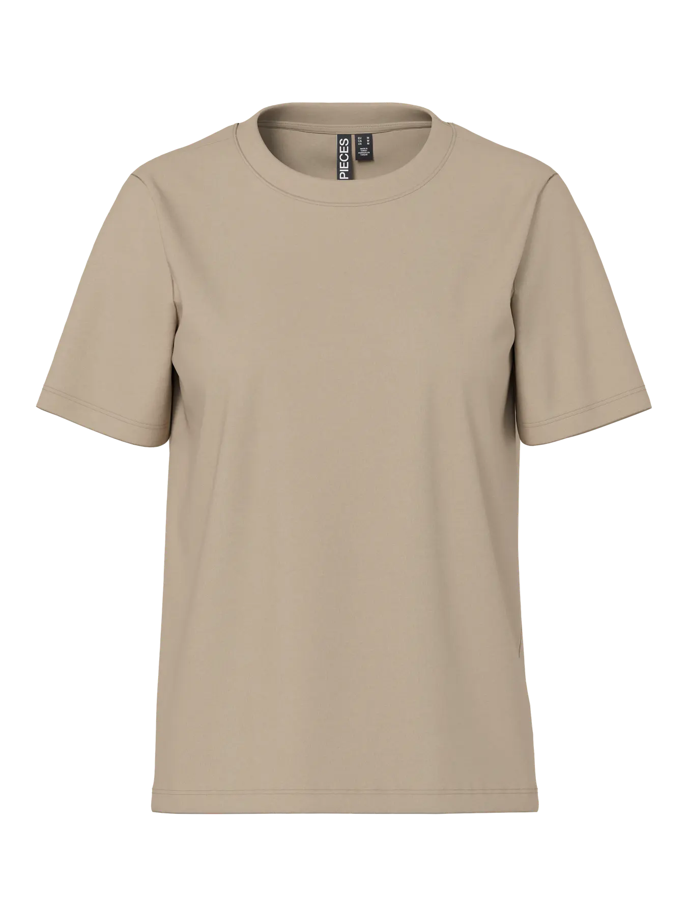 Beige t-shirt on a white background