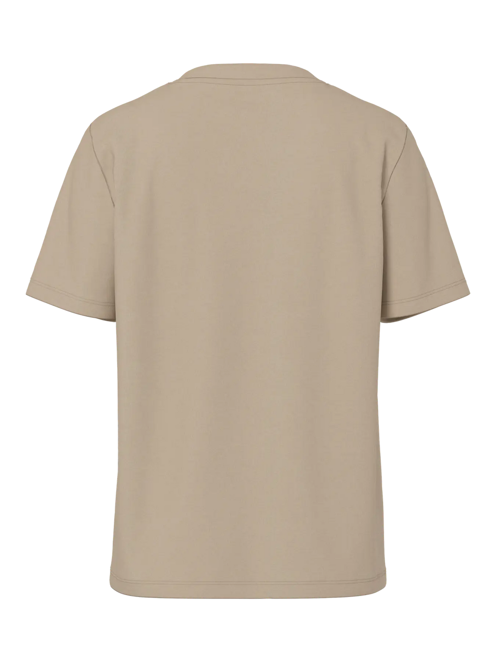 Beige t-shirt on a white background