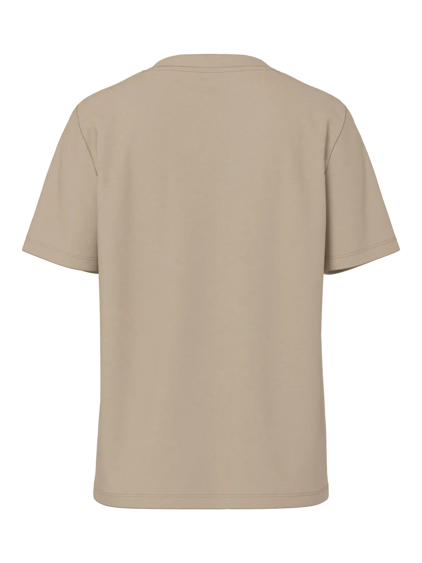Beige t-shirt on a white background