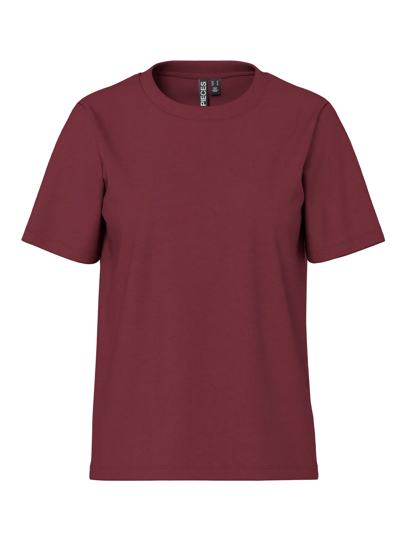 Maroon t-shirt on a white background
