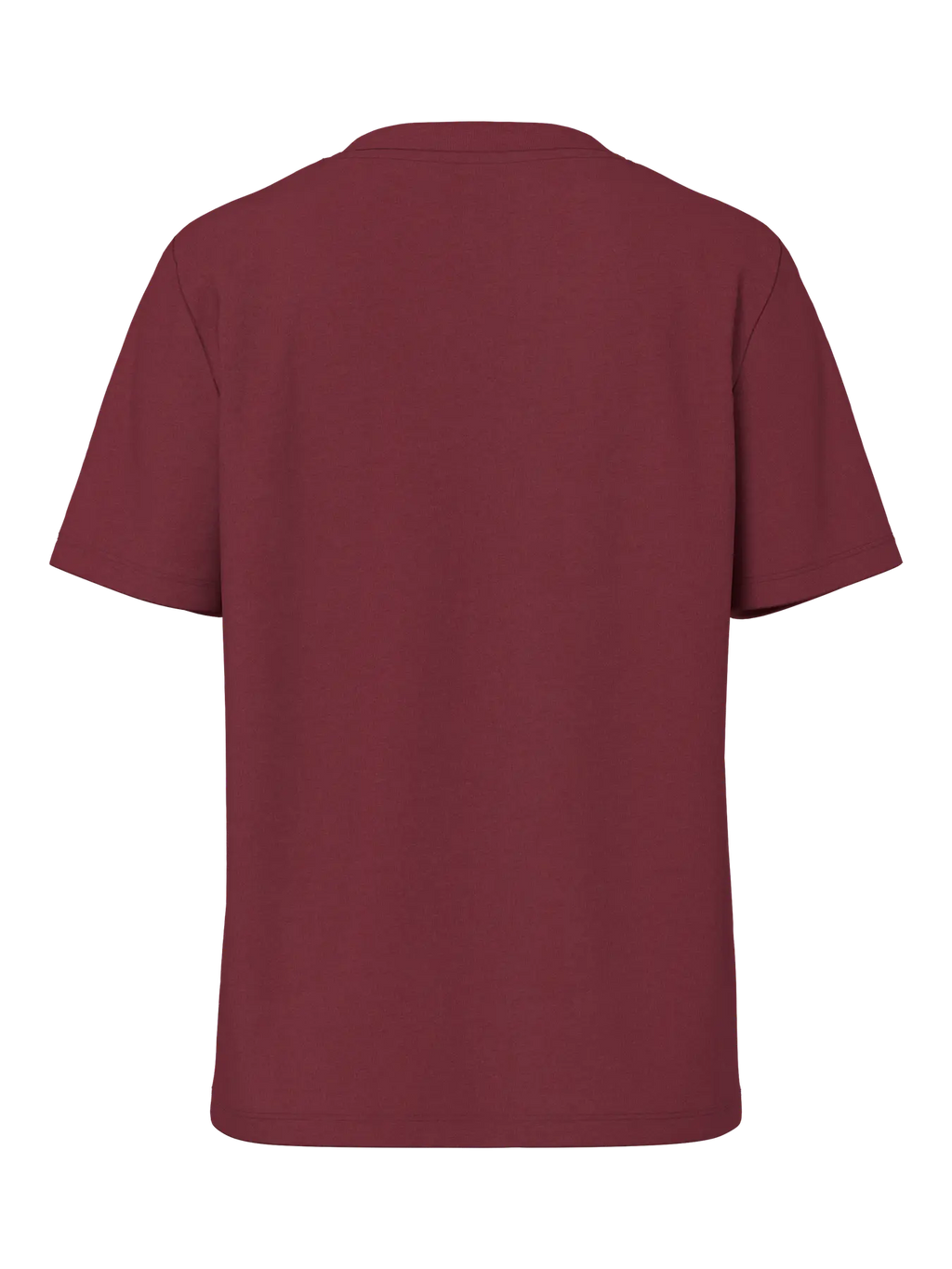 Maroon t-shirt on a white background