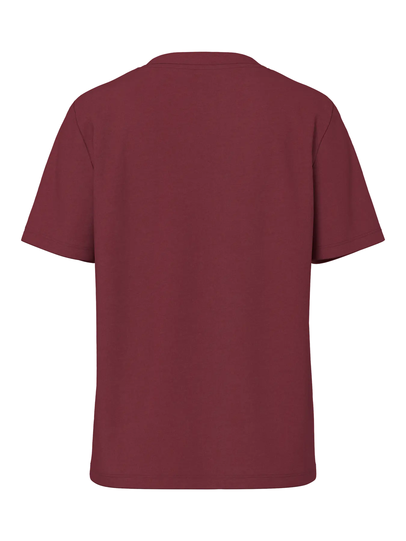 Maroon t-shirt on a white background
