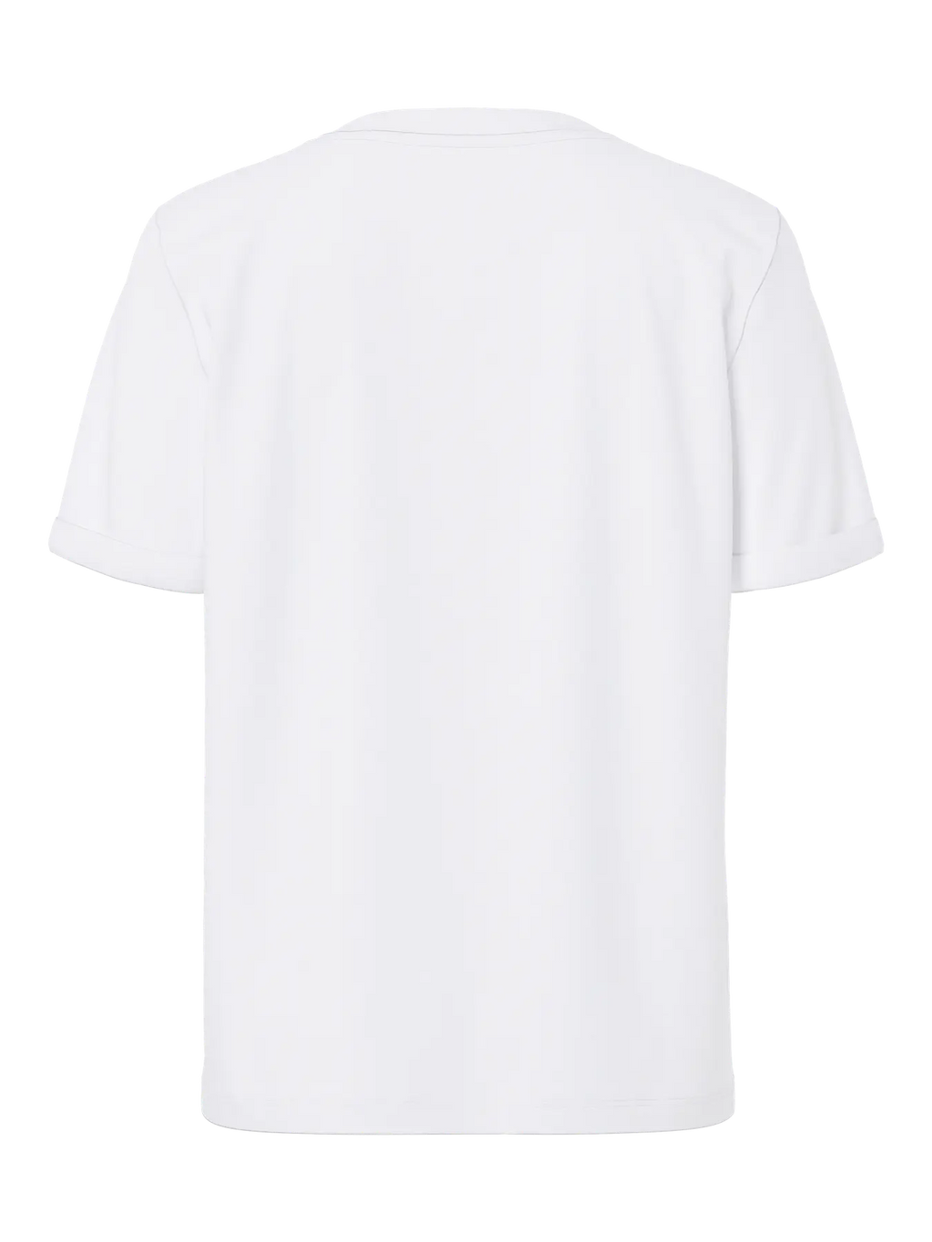 Plain white t-shirt on a white background