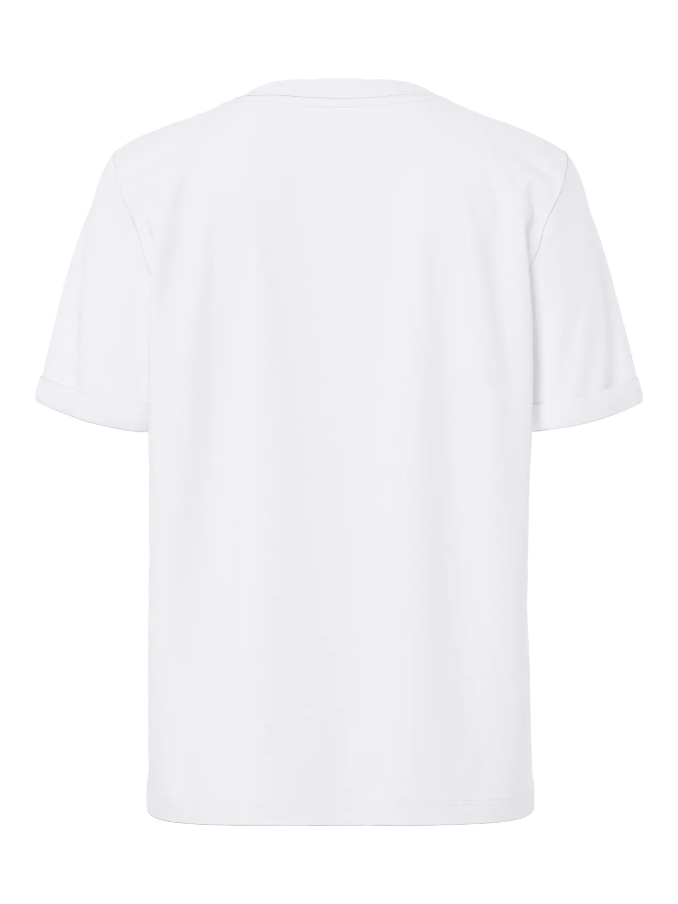 Plain white t-shirt on a white background
