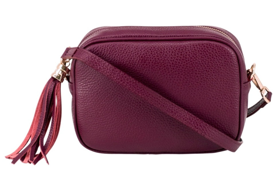 Leather Camera Crossbody Bag PS233