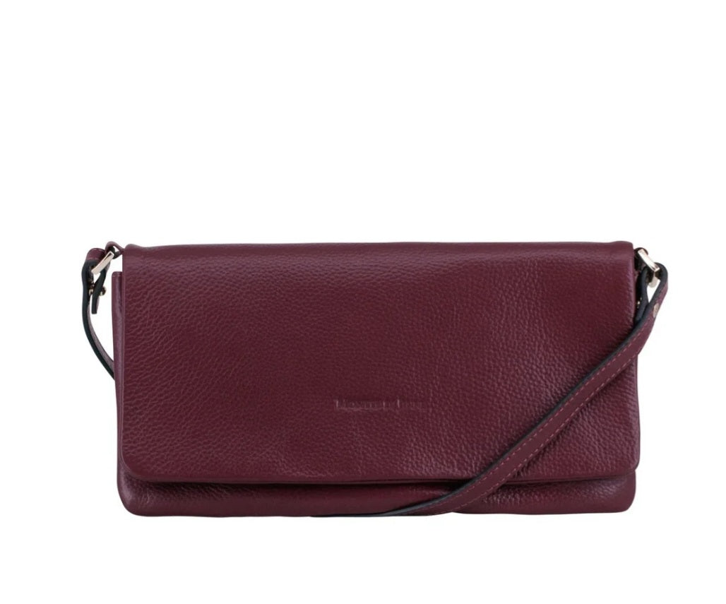 Italian Leather Envelope Style Handbag