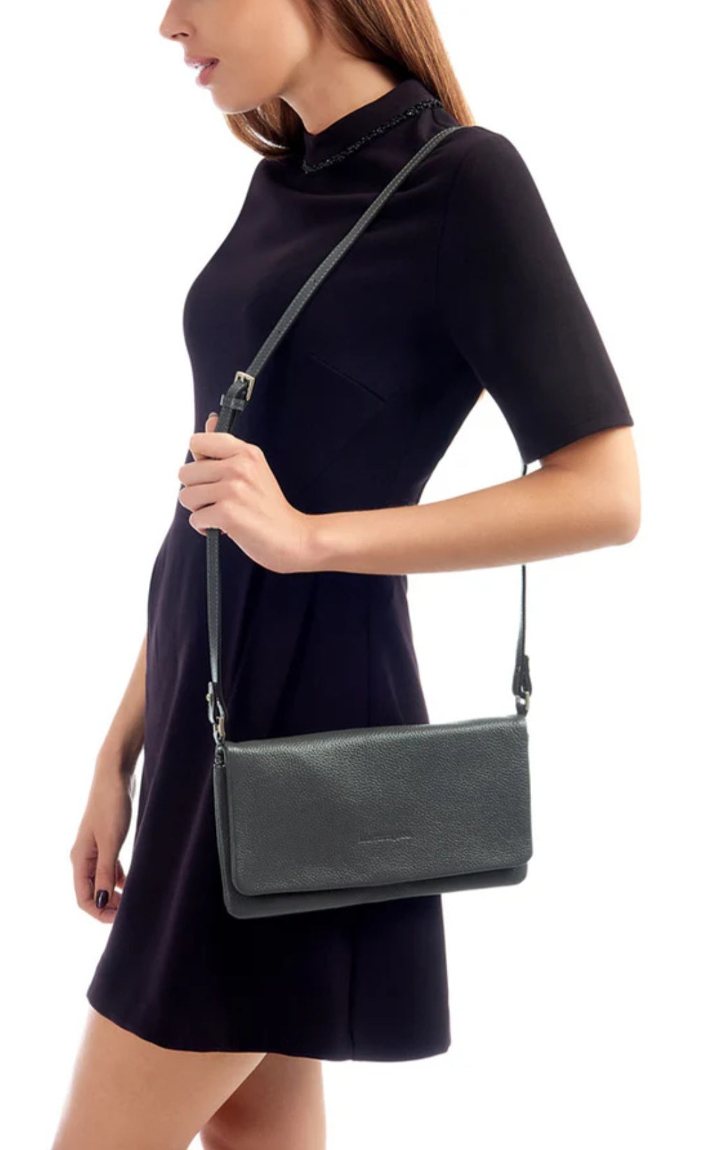 Italian Leather Envelope Style Handbag