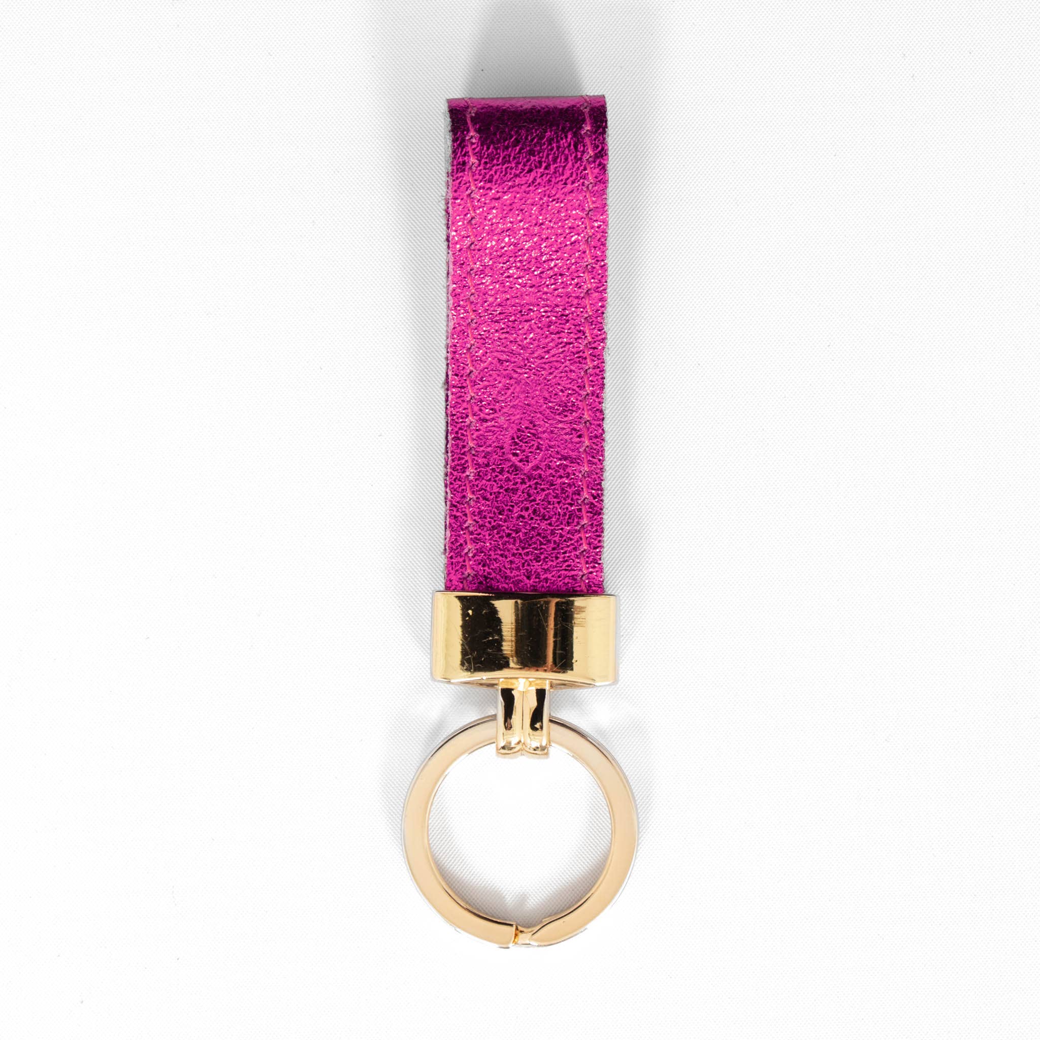 Italian Leather Loop Keyring