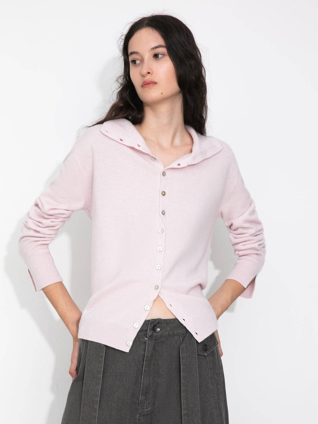 Cubic Relaxed Knitted  Cardigan Jacket