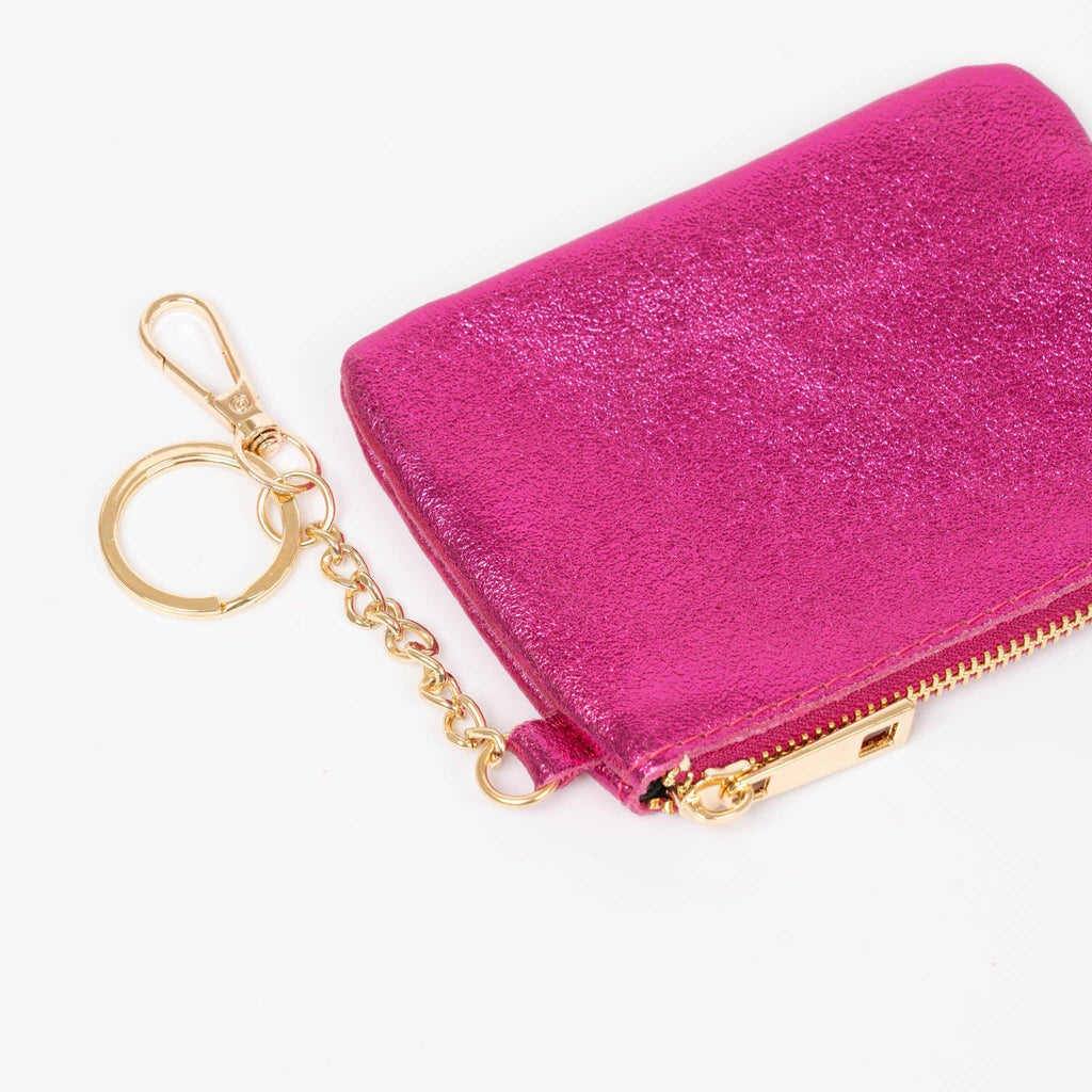 Italian Leather Small Clip On Purse