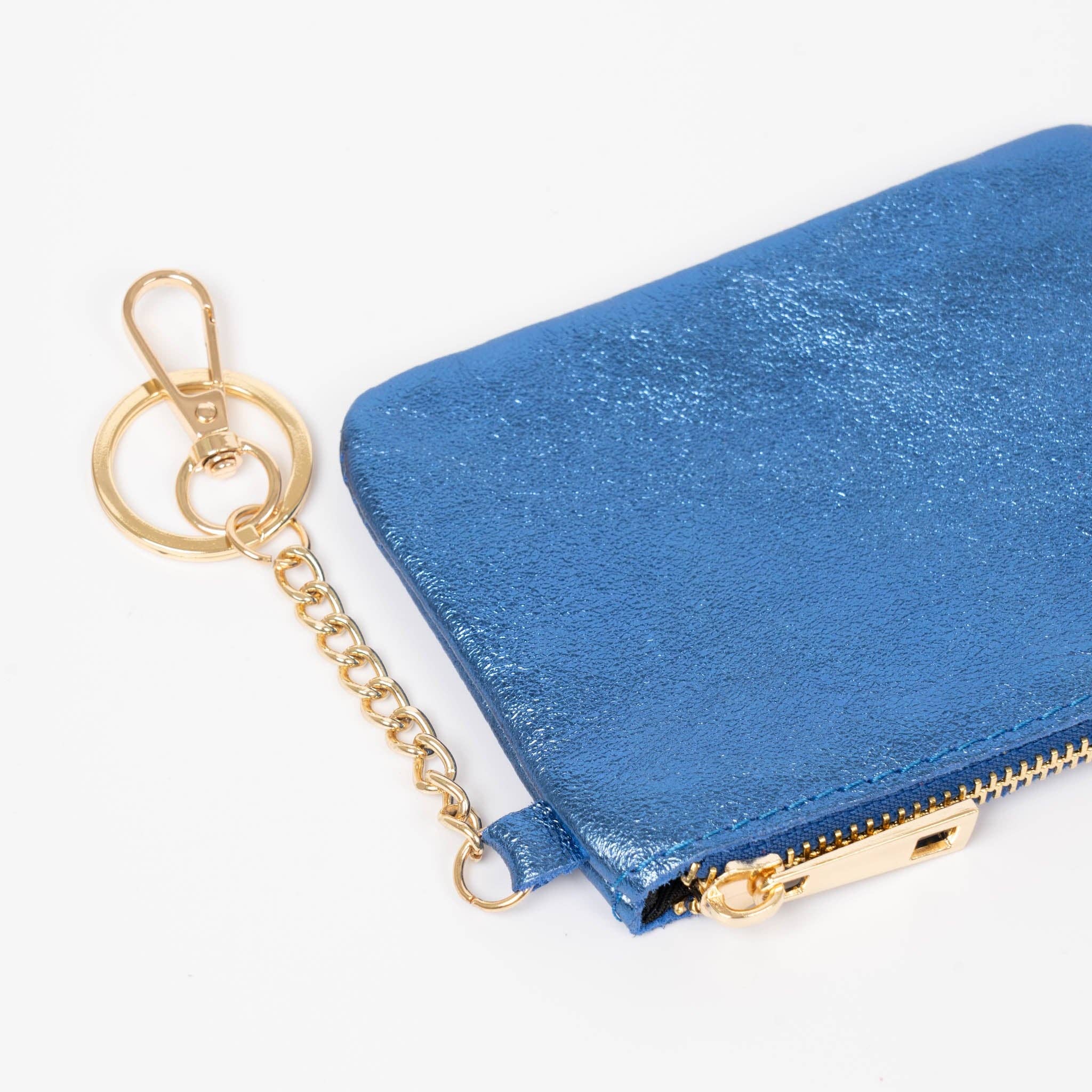 Italian Leather Small Clip On Purse