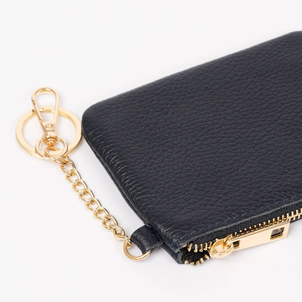 Italian Leather Small Clip On Purse